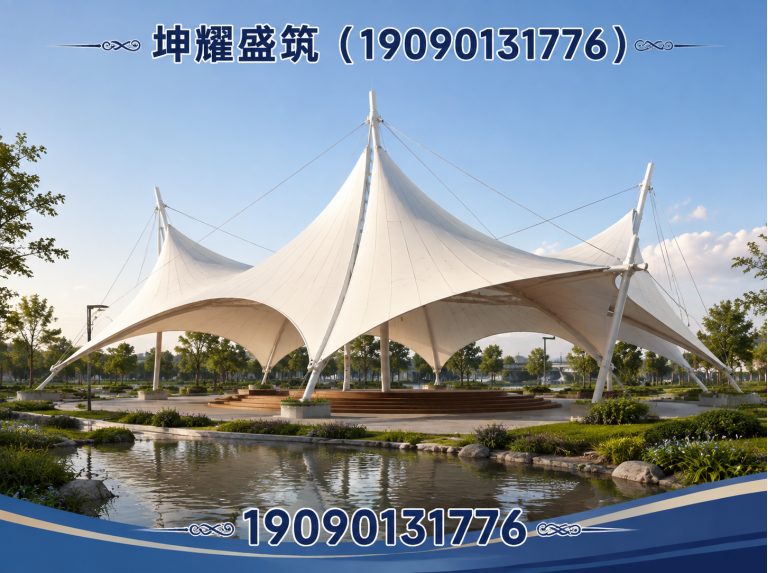 博湖县膜结构车棚展示图